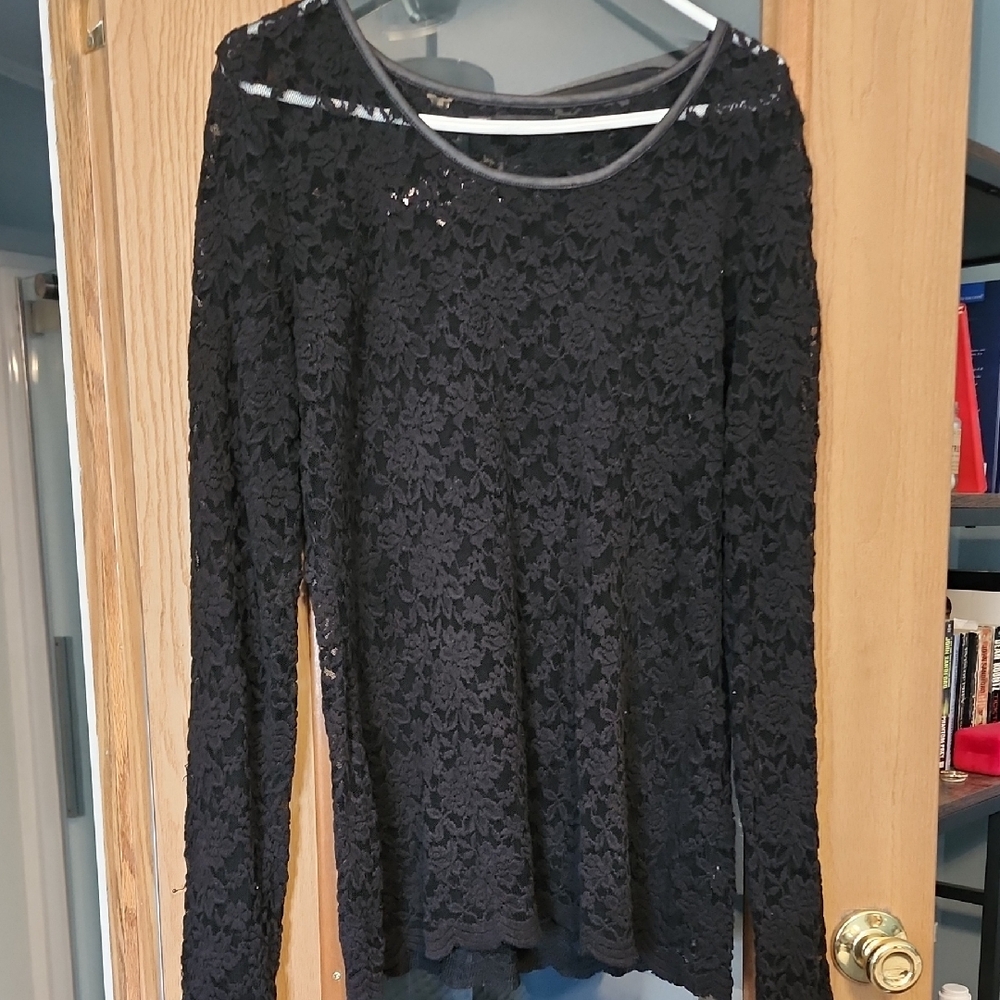 Maurices Black Lace Blouse